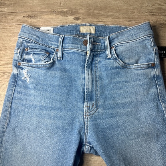 Mother the insider crop Step fray Distressed Light Blue Jeans - Picture 14 of 16